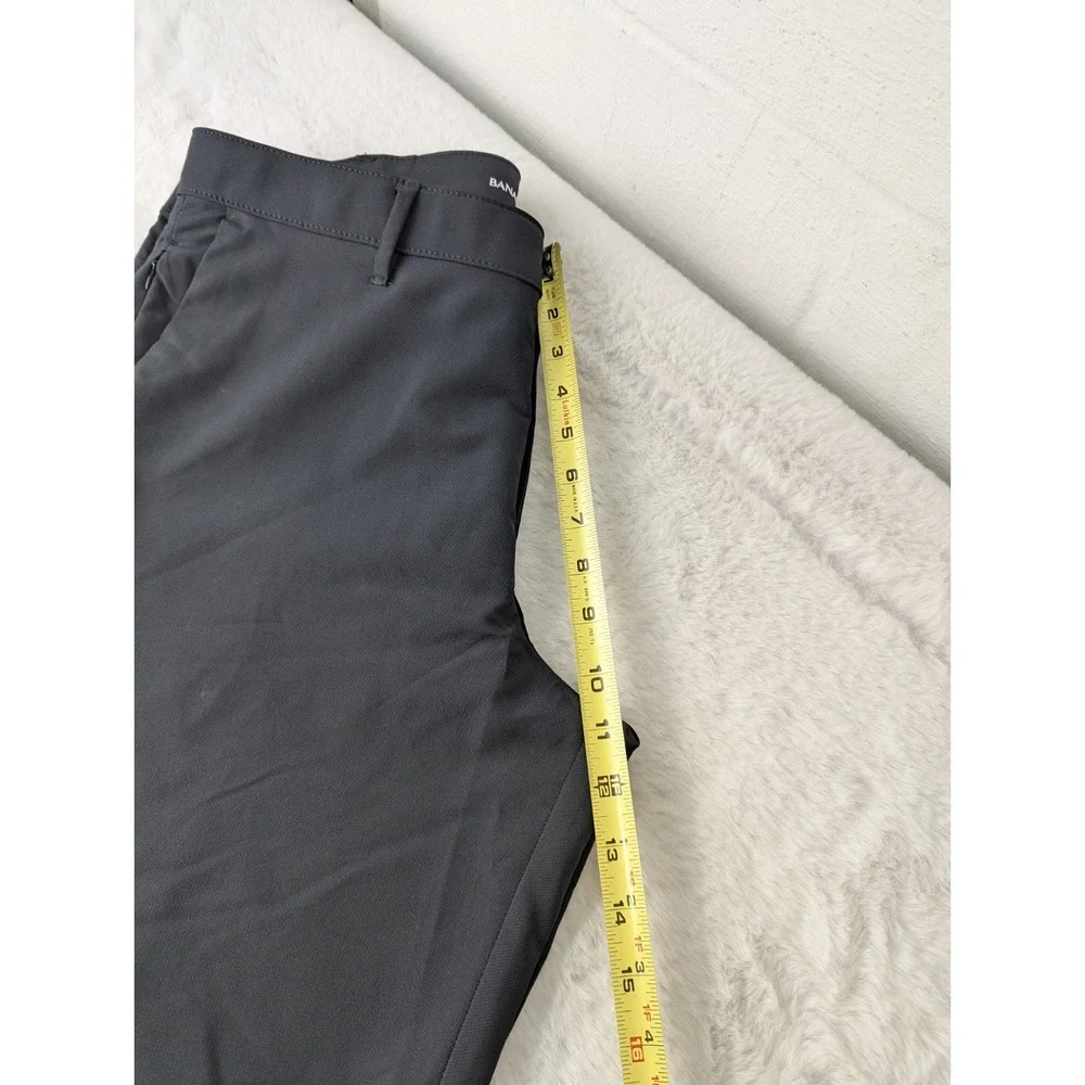 Banana Republic Men's Flat Front Slim Fit Pants Tech Zip Pockets - Black - 34x30